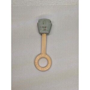 Vintage Heinz 57 Baby Foods promotional baby rattle nostalgic cream and blue